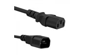 Voedingskabel (extern) - Qoltec Stroomkabel C13 naar C14 - 250 V 10 A - 3 m - 53898