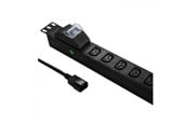 Voedingskabel (extern) - Qoltec Overspanning 53999 stekkerdoos - 8 x IEC C13 - 3500 W - 1U 19-inch - 53999