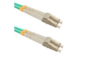 Netwerk-adapter (netwerkkaart, printserver, enz.) - Qoltec LC/UPC multi-mode duplex patchkabel - 1 m - OM3 50/125 µm - Turquoise - 54075
