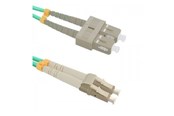 Netwerk-adapter (netwerkkaart, printserver, enz.) - Qoltec Patchkabel 54348 - LC/UPC naar SC/UPC - 1 m - OM4 50/125 µm duplex - LSZH Mint - 54348