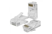 Netwerk-adapter (netwerkkaart, printserver, enz.) - Qoltec RJ45 netwerkconnector - Cat6 U/UTP Male - Zilver - 100-pack - 54552