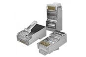 Netwerk-adapter (netwerkkaart, printserver, enz.) - Qoltec RJ45 netwerkconnector - Cat6 FTP Male - Zilver - 100-pack - 54556