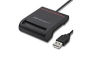 Systeemaccessoires - Qoltec 50642 Smart Card Reader - USB 2.0 - Zwart - 50642