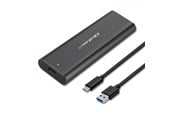 Systeemaccessoires - Qoltec SSD-behuizing 50311 - M.2 SATA - USB-C - Zwart - 50311
