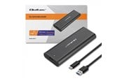 Systeemaccessoires - Qoltec M.2 NVMe SSD-behuizing 50312 - USB-C 3.1 Gen 2 - Grafiet - 50312