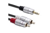 Audiokabel - Qoltec 52339 Audiokabel - 2x RCA male naar 3.5mm male - 1 m - 52339