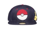 Merchandise - Difuzed - Snapbackpet met denimlook - Pikachu en Poké Ball - NH005405POK