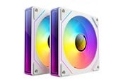 Case Fan - DUTZO INF 120 PWM ARGB (2-pack) - Case ventilator - 120mm - Wit met RGB-licht - 28 dBA - 8501028
