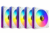Case Fan - DUTZO INF 120 PWM ARGB (5-pack) - Case ventilator - 120mm - Wit met RGB-licht - 28 dBA - 8501027