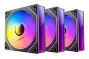 Case Fan - DUTZO INF 120 PWM ARGB Reverse (3-pack) - Case ventilator - 120mm - Zwart met RGB-licht - 28 dBA - 8501027