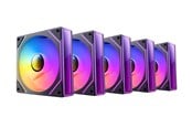 Case Fan - DUTZO INF 120 PWM ARGB Reverse (5-pack) - Case ventilator - 120mm - Zwart met RGB-licht - 28 dBA - 8501027