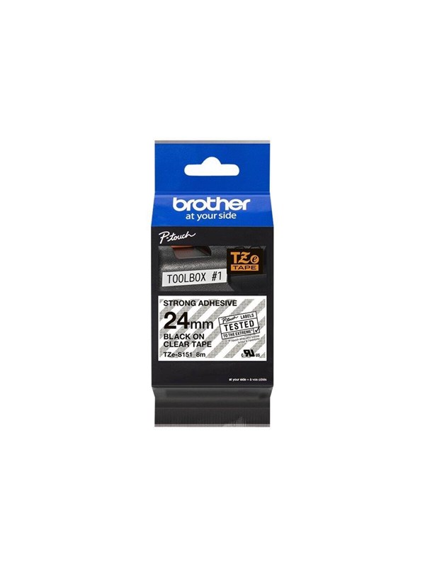 Brother Tape brother 24mm black/clear - tze-s151