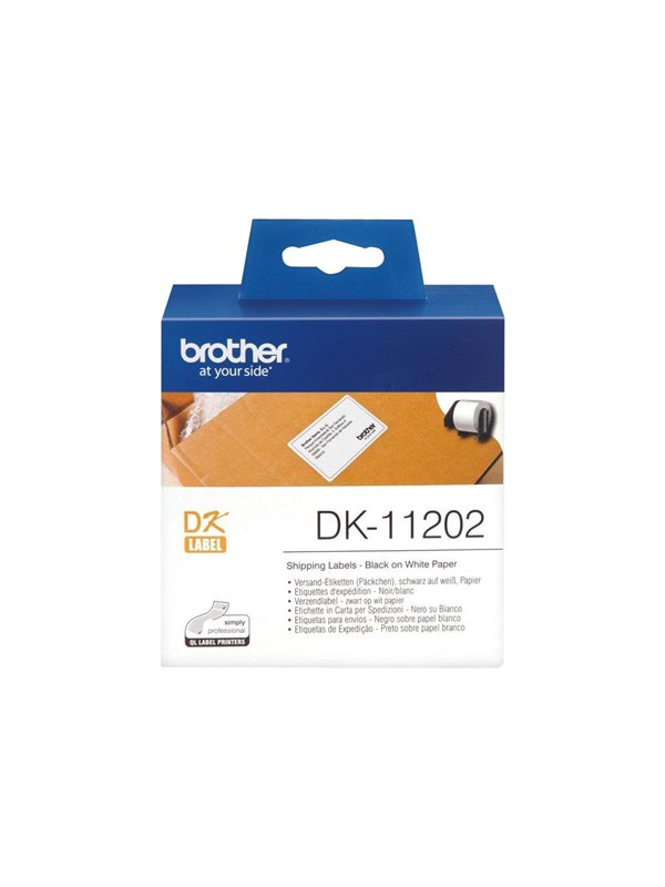 Brother DK-11202 - Zwart On Wit - 62 x 100 mm 300 label(s)