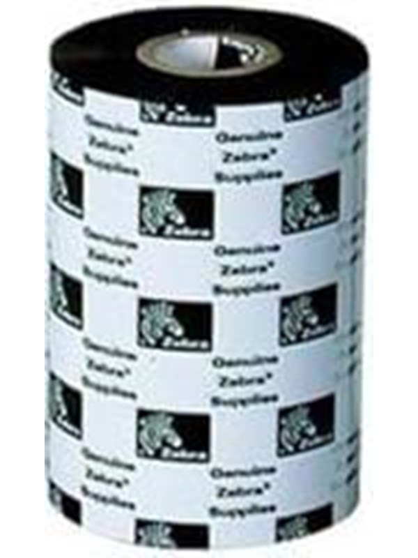 Zebra TT LINT WAS 220MM 450M - Print ink ribbon refill (thermal transfer) Zwart