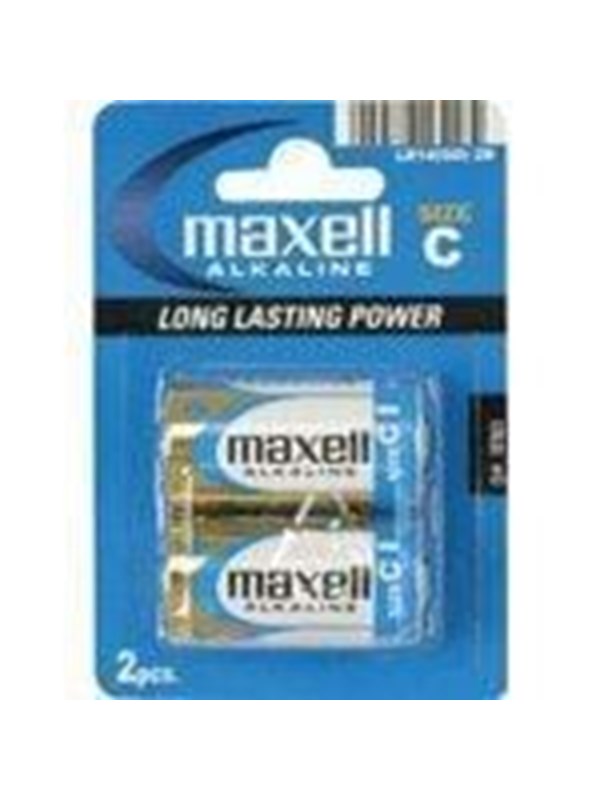 2x alkaline batterij Maxell Alkaline LR14/C BL019