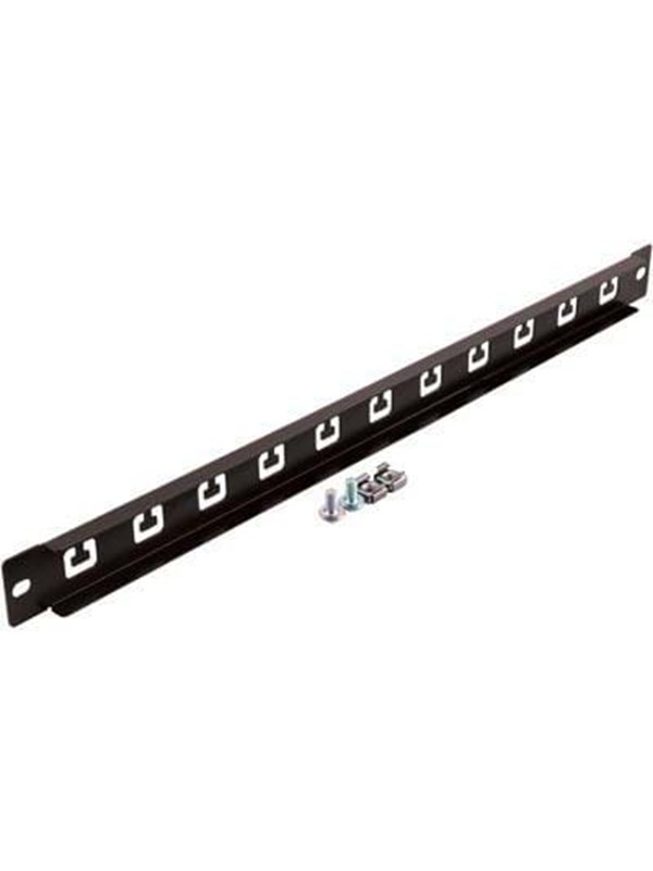 Deltaco 19" cable management plate 1U