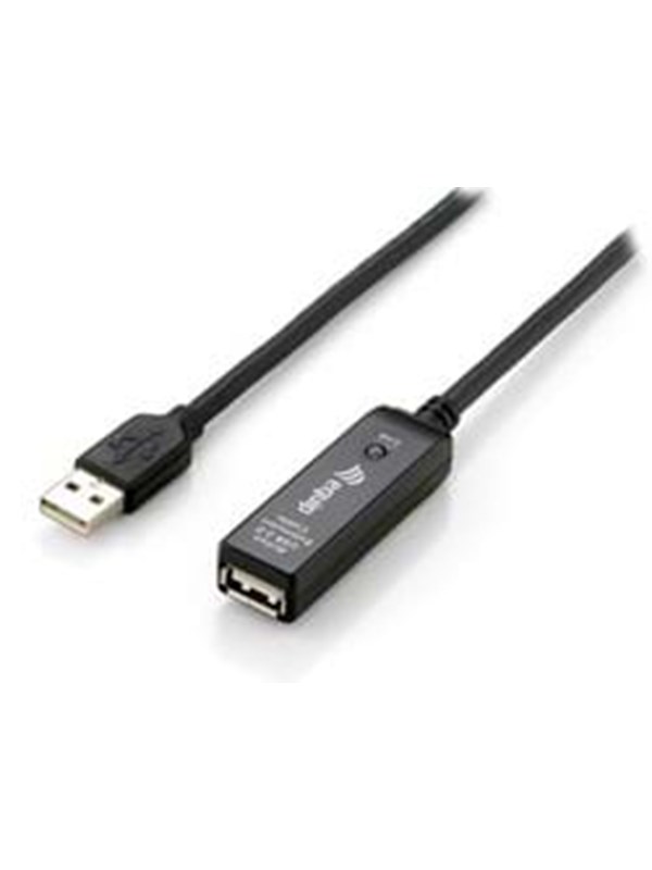 Equip Usb 2.0 Cable Extension A/A M/F 10M Black Active