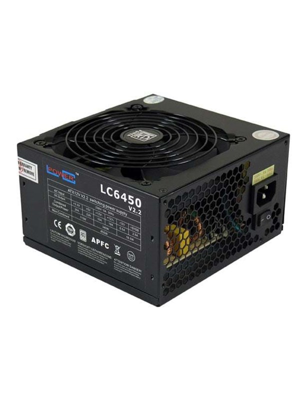 LC Power Super Silent LC6450 V2.2 - 450W Voeding - 450 Watt - 120 mm - ATX - 80 Plus 80 PLUS