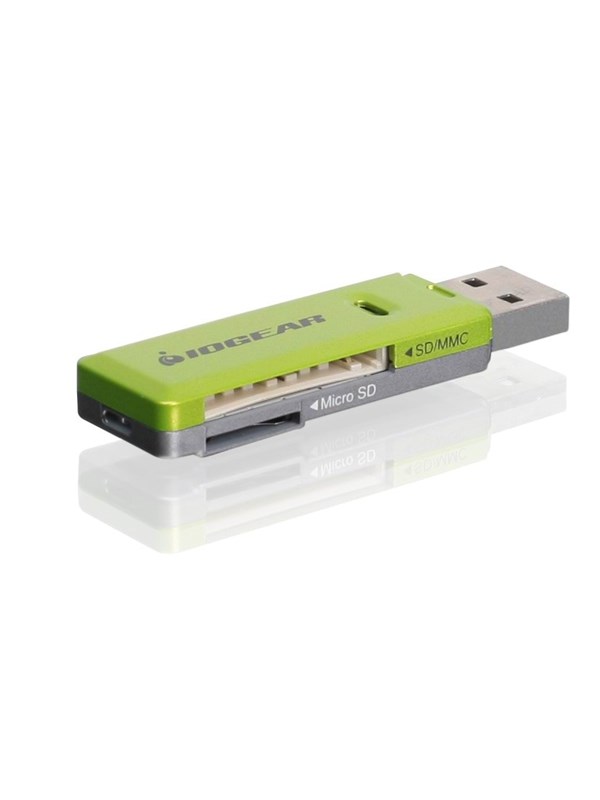 IOGEAR SD/MicroSD/MMC Card Reader/Writer GFR204SD - kortlæser