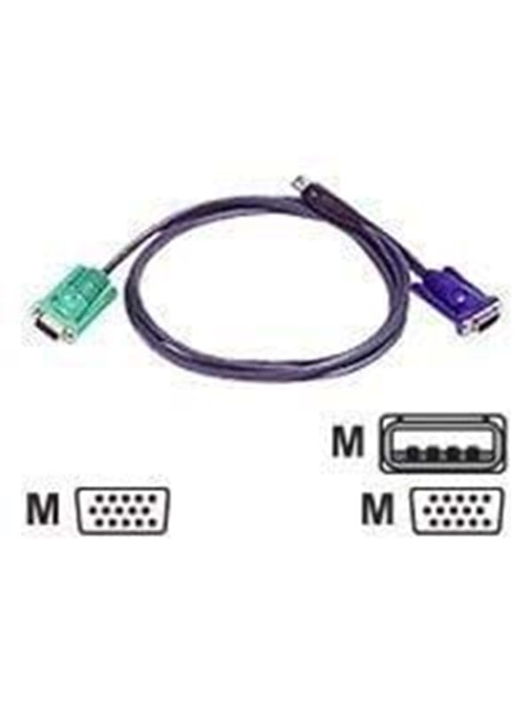 ATEN KVM-kabel SPHD15 han til HD15 han & USB Typ