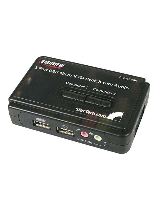 StarTech.com 2 Port USB VGA KVM-schakelaar with Audio and Cables