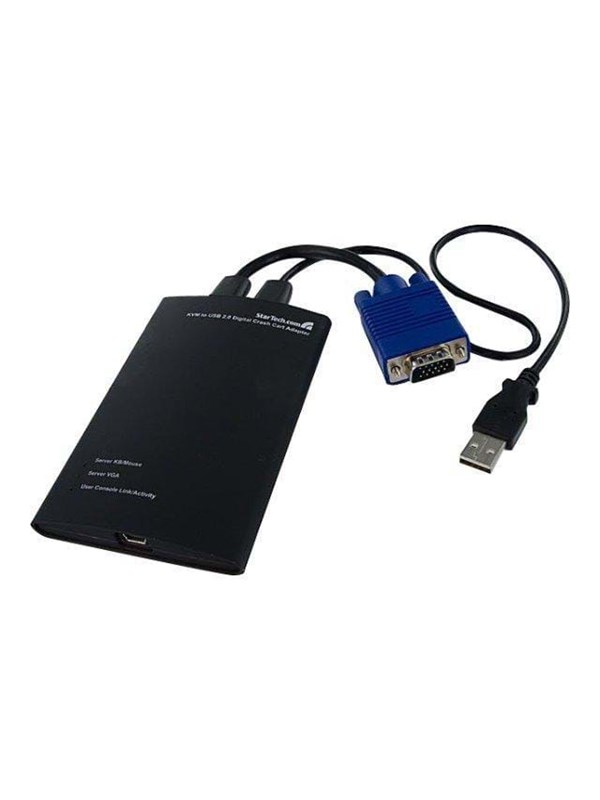 StarTech.com KVM Console to USB 2.0 Portable Laptop Crash Cart Adapter - KVM switch - 1 porte