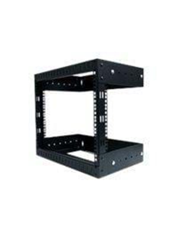 StarTech.com 8U 19 Wandmonteerbaar Netwerk Rack, Verstelbare Diepte 30 tot 51cm, 2 Post Open Frame Rack voor Switch/Data/AV/IT/Communicatie Apparatuur met Kooimoeren & Schroeven