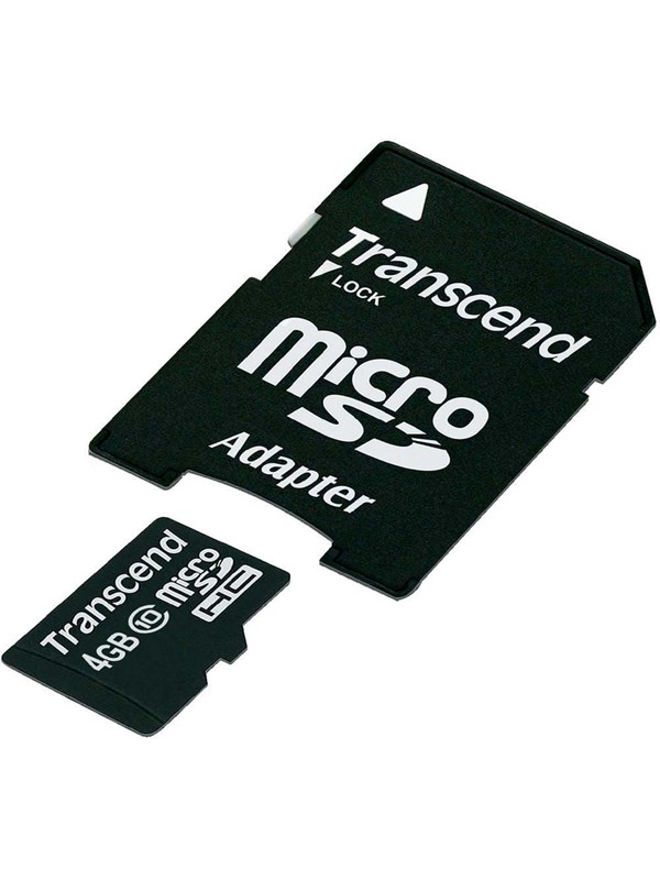 Transcend MicroSDHC/SDHC C10 - 4GB: MicroSDHC/SDHC C10 - 4GB