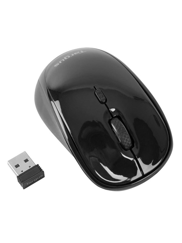 Targus Wireless USB Laptop Blue Trace Mouse Black - Muis - Optisch - 3 knoppen - Zwart