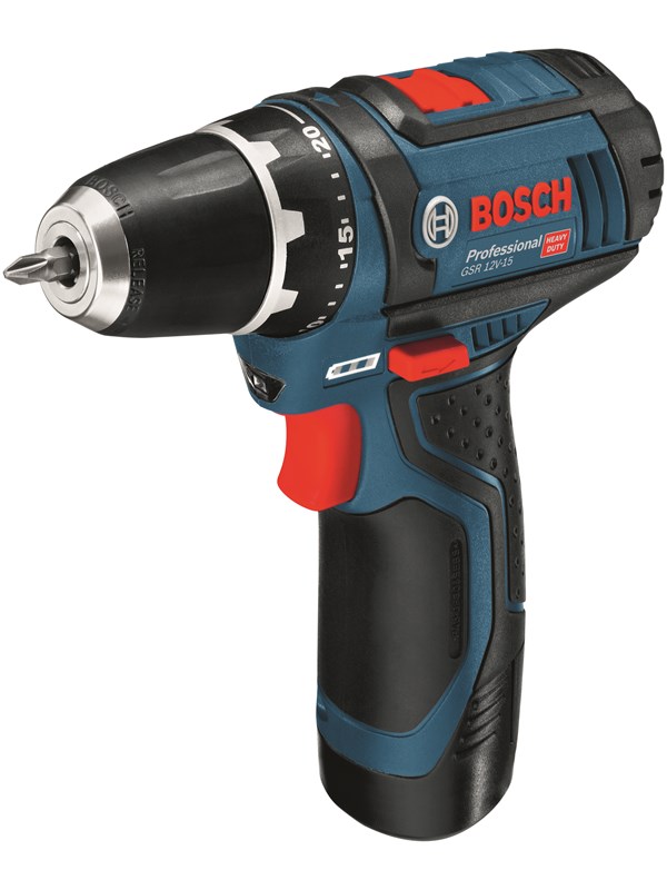 Bosch Professional Blauw bosch 12v screwdriver gsr 12v-15 2x2.0ah in cardbox