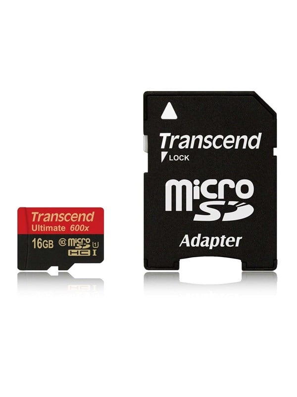 Transcend MicroSD/SDHC U1 600x - 90MB/s - 16GB