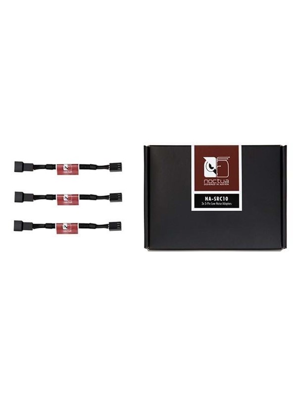 Noctua NA-SRC10 3-Pin Low-Noise Adapters: NA-SRC10 3-pins geluidsarme adapters - Ventilatorregulering - Black