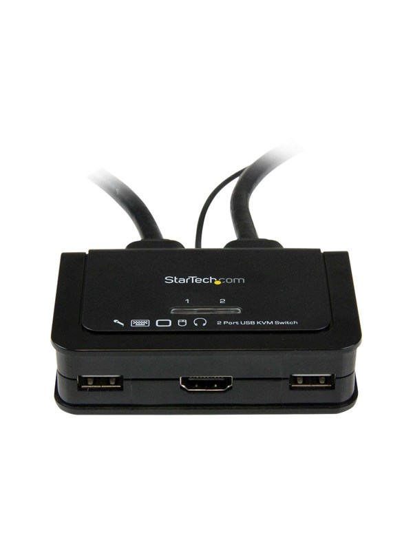 StarTech 2-poorts USB HDMI-kabel KVM-switch met audio en remote switch – met USB-voeding