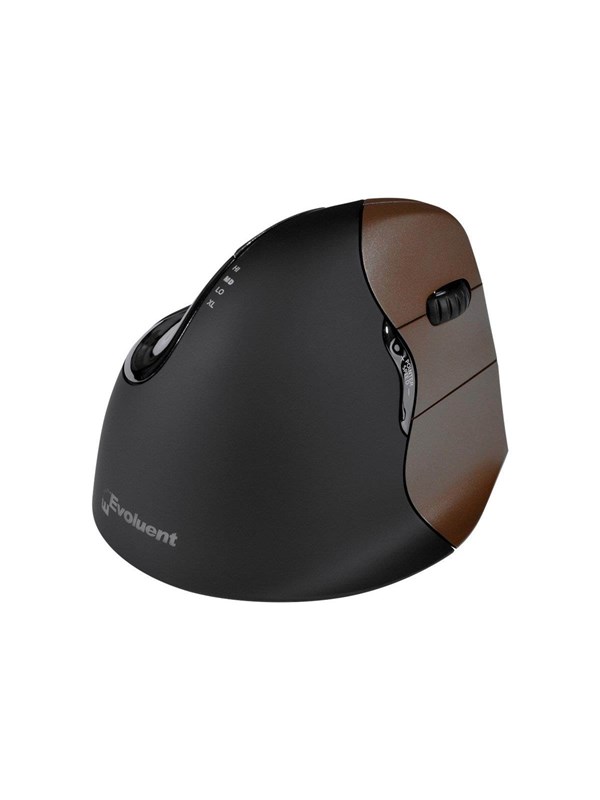 Evoluent VerticalMouse 4 Small Draadloos - Vertical mouse - Optisch - 6 knoppen - Bruin