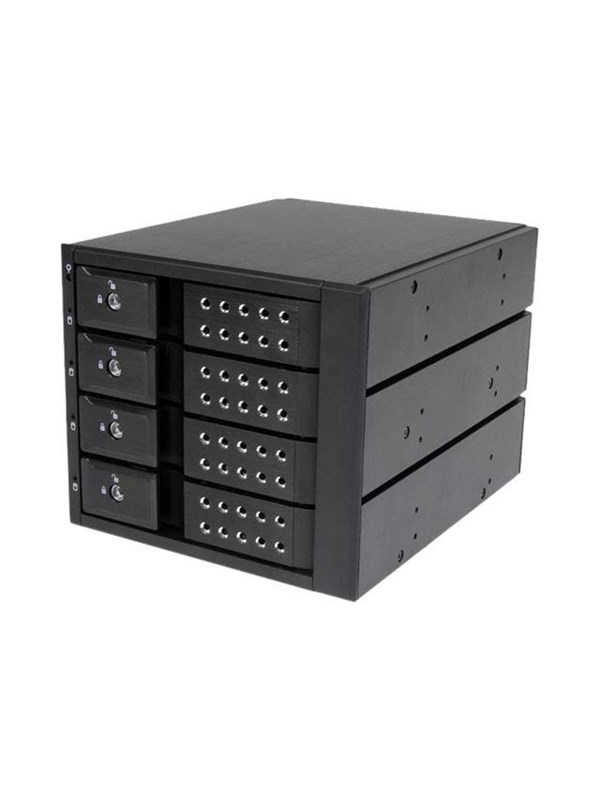 StarTech.com 4 Bay Aluminum Trayless Hot Swap Mobile Rack Backplane for 3.5in SAS II/SATA III