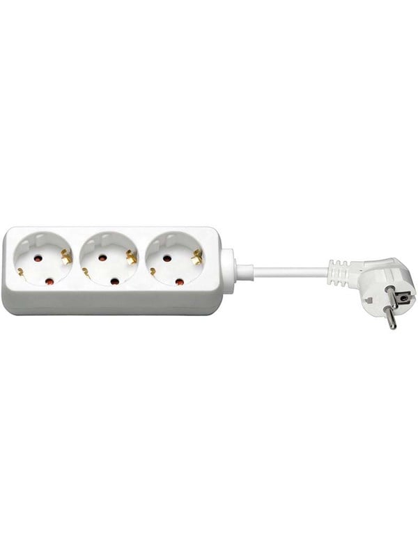Pro Stroom Socket x3 - Wh - 1.5m