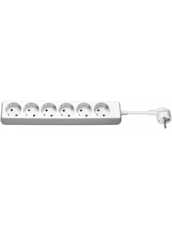 Pro Stroom Socket x6 - Wh - 3m