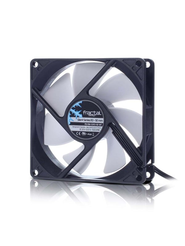 Fractal Design Ventilator Silent R3 - Case ventilator - 92mm - Zwart met witte vleugels - 18 dBA