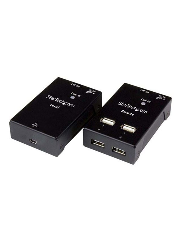 StarTech.com USB2004EXTV 4-Port USB 2.0-Over-Cat5-or-Cat6 Extender - 165ft (50m)