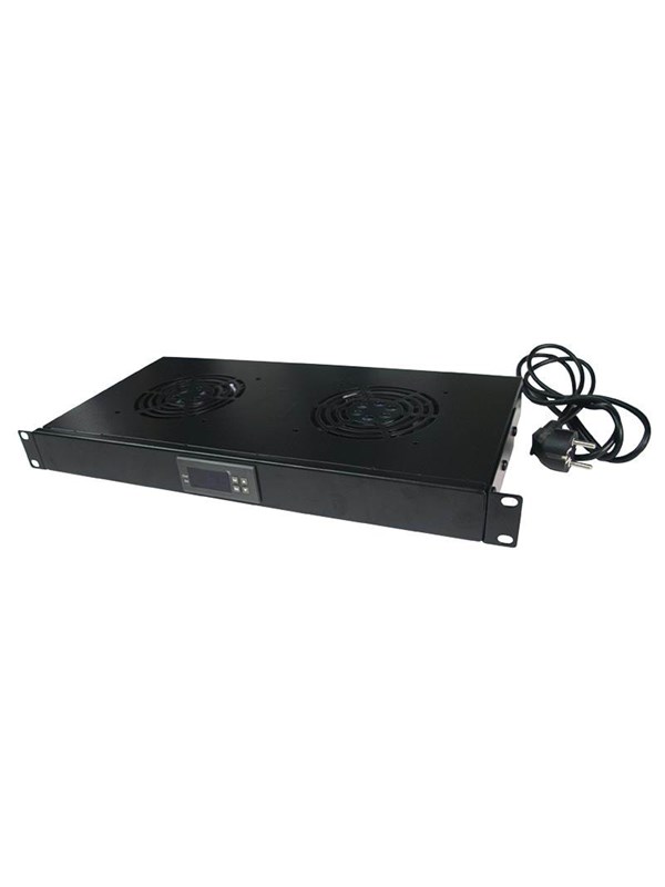 LogiLink rack fan tray (220/240 V) with thermostat (2 fans)