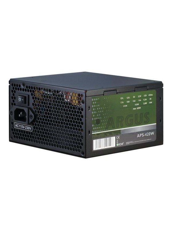 Inter-Tech Argus APS-420W Voeding - 420 Watt - 120 mm - ATX - 80 Plus