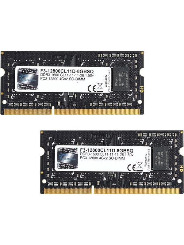 G.Skill Standaard SO DDR3-1600 DC - 8GB