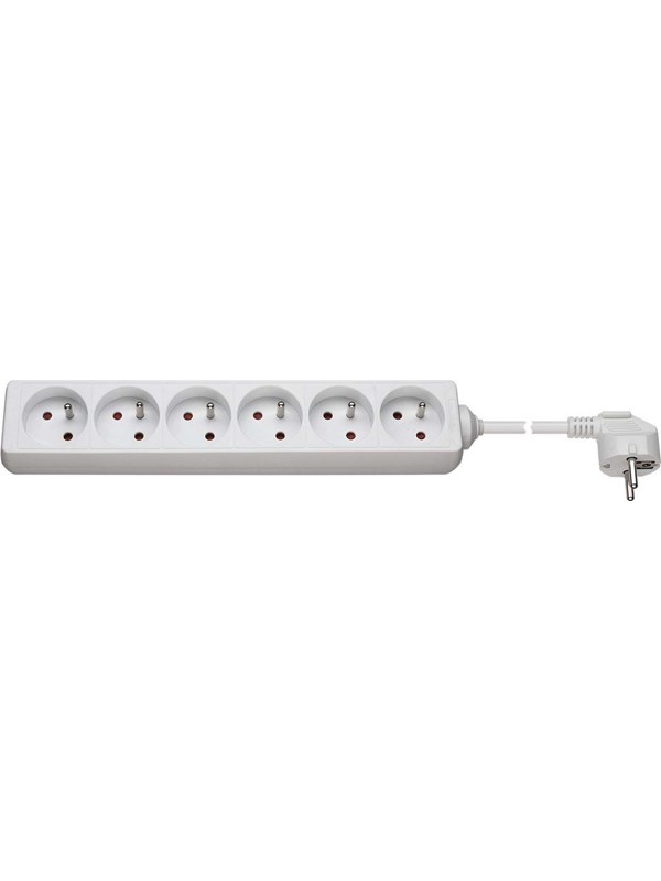 Pro Stroom Socket x6 - Wh - 1.5m