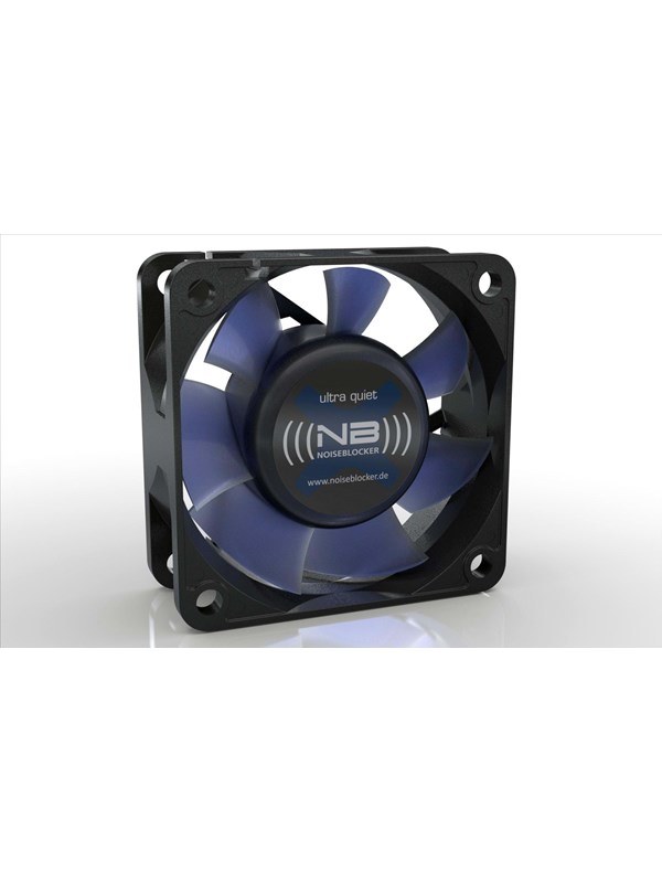 Blacknoise Zwarte Stille Ventilator XR-1 - Case ventilator - 60mm - Zwart met blauwe vleugels - 11 dBA