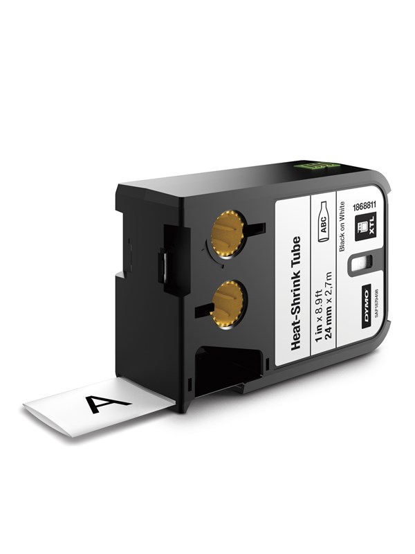 DYMO 1868811 XTL tape krimpkous zwart op wit 19mm (origineel)