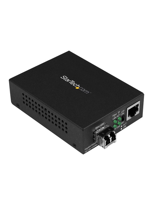 StarTech.com MCM1110MMLC Gigabit Ethernet Fiber Media Converter - Compact - 850nm MM LC - 550m