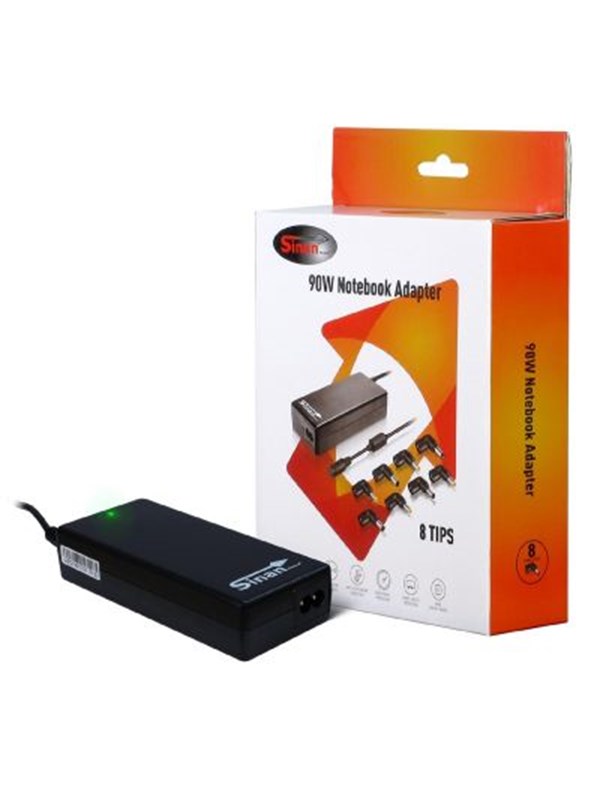 Inter-Tech - universele notebook adapter - 90W - zwart