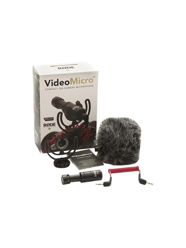 Cameramicrofoon Rode VIDEO MICRO Zendmethode:Kabelgebonden Incl. kabel, Incl. windkap, Flitsschoenmontage