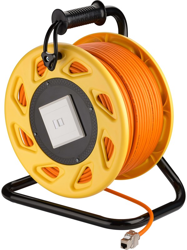 CAT7 S/FTP Kabelhaspel met CAT6a Keystone Connector - RJ45 - 90 Meter