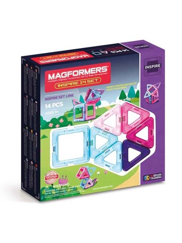 Magformers Inspire- bouwset 14 stuks- magnetisch speelgoed- speelgoed 3,4,5,6,7 jaar jongens en meisjes– Montessori speelgoed- educatief speelgoed- constructie speelgoed